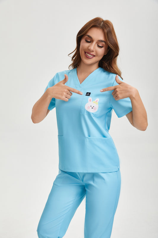 Bunny Bounce scrub top