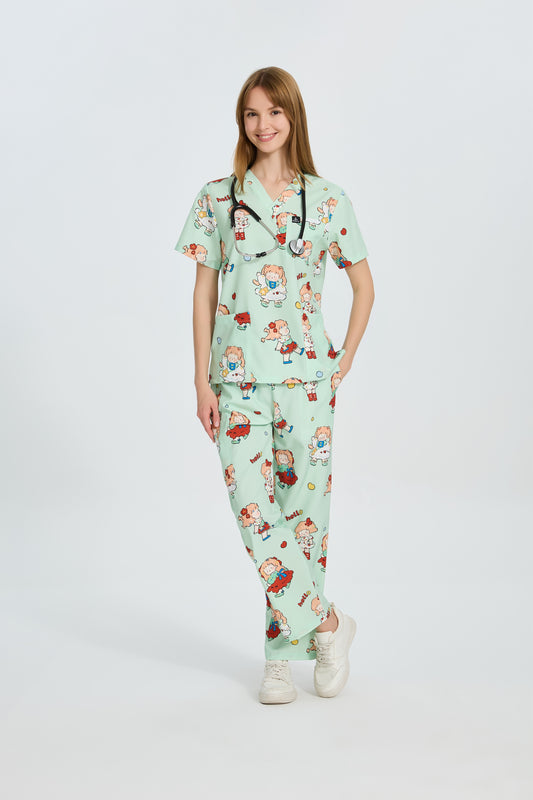 Honey Hello Scrub Top