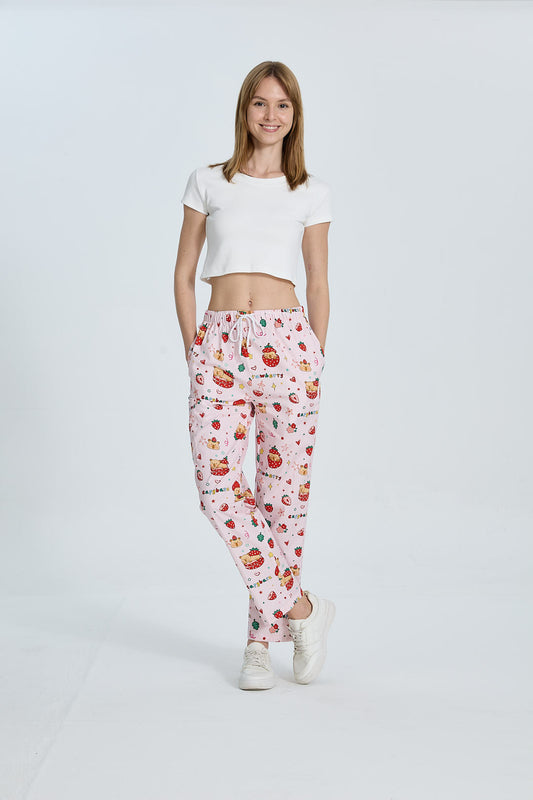 Strawberry capy scrub pant (cotton)