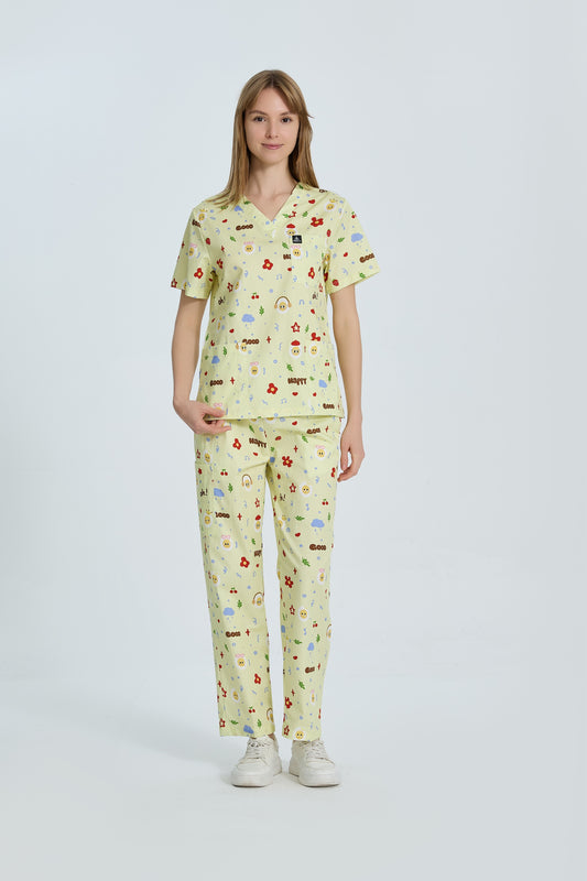 Happy Egg Club scrub top (cotton)